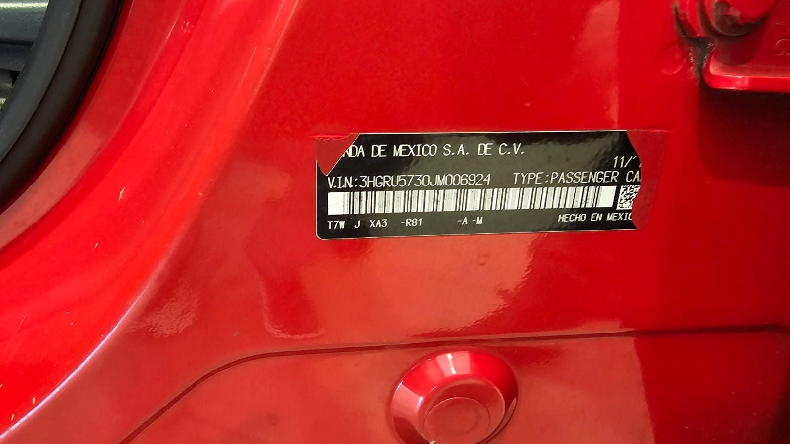 2018 Honda HR-V 1.8 Uniq Mt